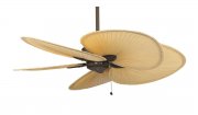 Windpointe ceiling fan, oil-rubbed bronze/5 natural palm leaf blades beige