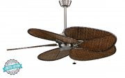 Windpointe ceiling fan Ibiza - limited Edition, pewter, bamboo blades