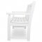 Chippendale Garden Bench 122 cms wide, HDPE plastic lumber, white