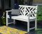 Chippendale Garden Bench 122 cms wide, HDPE plastic lumber, white