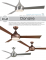 Donaire outdoor ceiling fan with light, brushed stainless, for WET locations