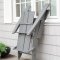 Modern Adirondack Chair, foldable, HDPE plastic lumber, slate grey