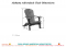 Alabama oversized Adirondack Chair, foldable, HDPE plastic lumber, black
