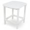 South Beach Side Table, HDPE plastic lumber, white