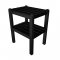 Two Shelf Side Table , HDPE plastic lumber, black