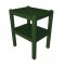 Two Shelf Side Table , HDPE plastic lumber, dark green