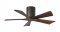 Irene Hugger DC-ventilador de techo Ø 107 cm, bronce oscuro, 5 aspas de madera de color nogal