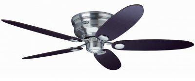 Low Profile ceiling fan, brushed nickel