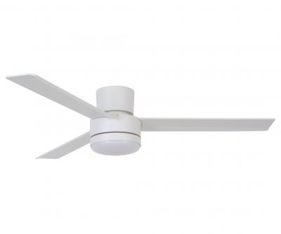 Lagoon Hugger ceiling fan Ø 132 cms with LED light, white, ideal for low ceilings