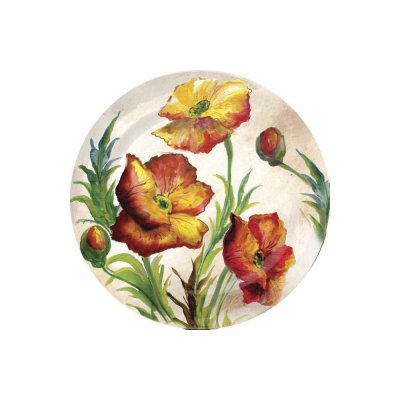 Poppy Garden Plate 20 cms round