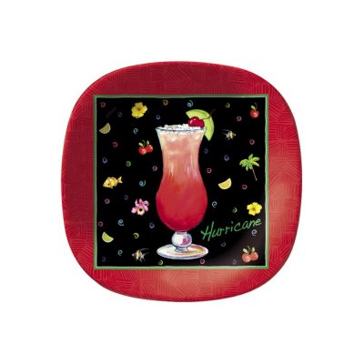 Happy Hour Plate Hurricane 20x20 cms square