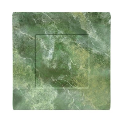 Marble green Plate 28x28 cms square