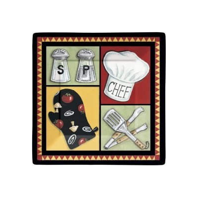 BBQ Delight Plate 20x20 cms square