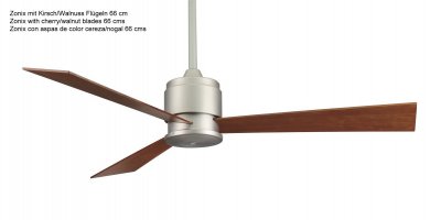 Zonix ceiling fan, satin nickel