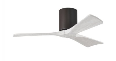 Irene Hugger DC-ventilador de techo Ø 107 cm, bronce oscuro, 3 aspas de madera de color blanco